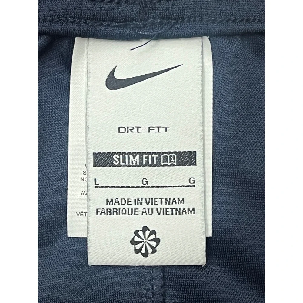 Nike Dri-FIT Men's Shorts Large Navy White Slim Fit Soccer Training Athletic
